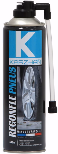 Aérosol Anti-crevaison Karzhan Regonfle pneus 500 ml