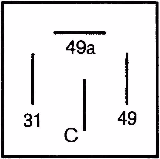 Relais 12V 2(4)x21W+5 Hella 4DB001887041