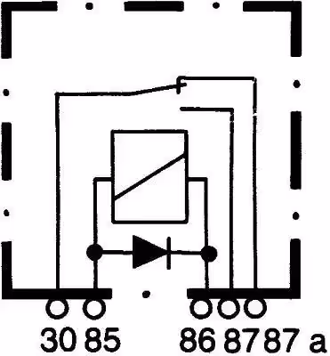 Relais 12V 30A/40A 5 fiches avec support Hella 4RD933332627