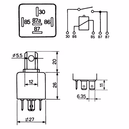 Relais 12v/40a