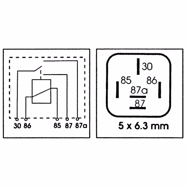 Relais inverseur 12v 20/30a 5 bornes