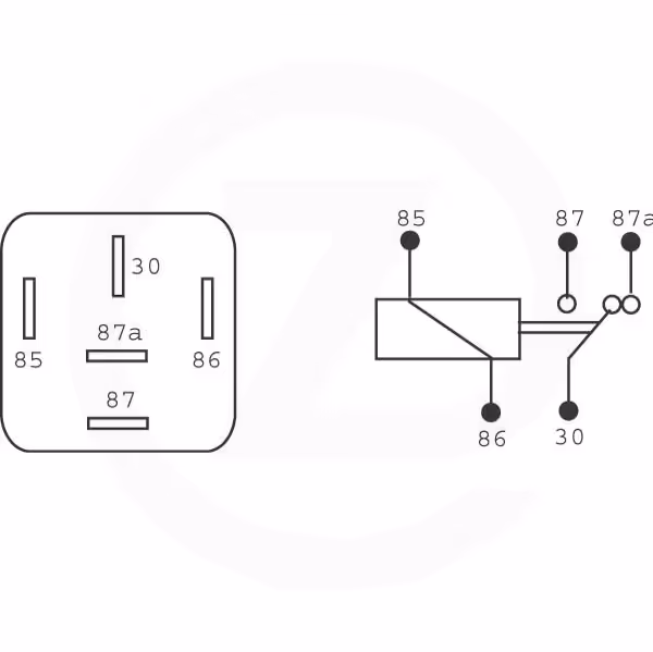Relais mini 24V 10A/20A