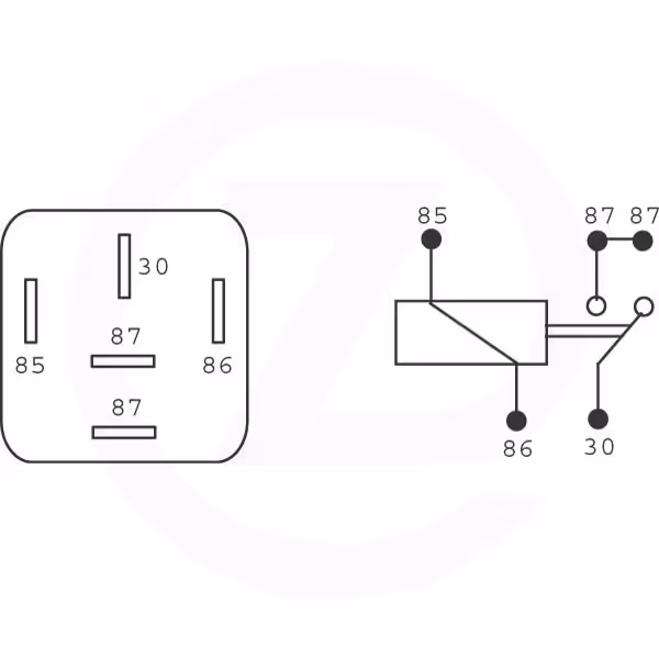 Relais mini contact 12V 30A