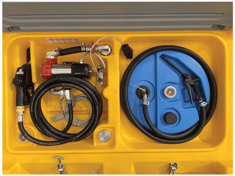 Reservoir mobile 1000L avec pompes 12V (900L diesel/100L AdBlue)