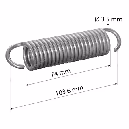 Ressort de pédale d'embrayage L103.6 mm Fiat 559627