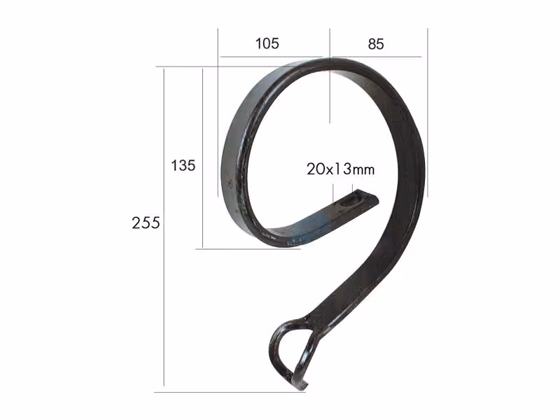 Ressort de renfort de dent en S 32x10mm Correspond à: E57515