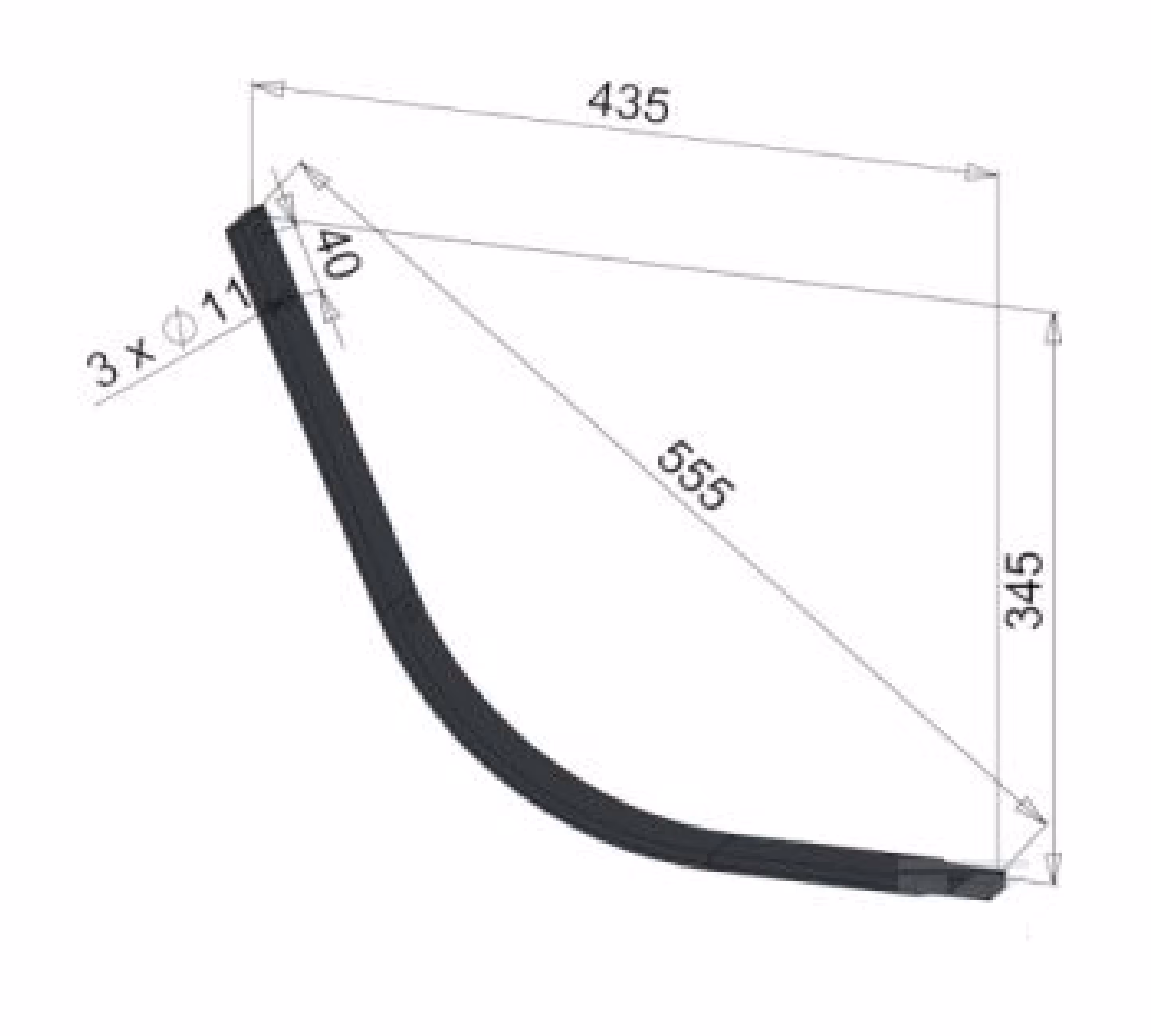 Ressort cultivateur Köckerling intermédiaire 45x10mm 904478 Adaptable