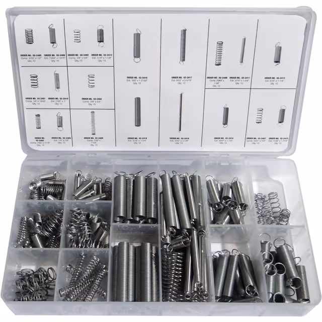 Ressorts traction et compression assortiment 200 pieces