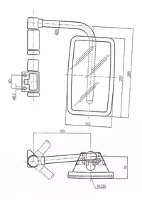 Retroviseur complet SMAT NORD droit Adaptable