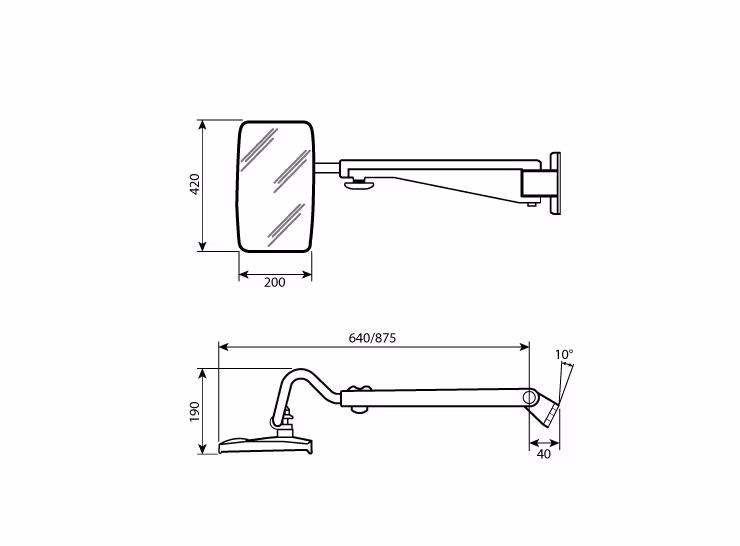 Retroviseur tracteur Knipex gauche Adaptable
