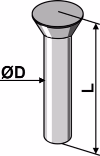 Rivet à tête fraisée Ø6x18