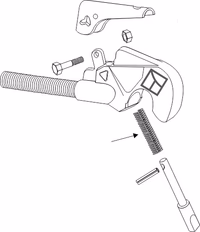 Rivet pour crochets automatiques, modèle récent