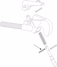 Rivet pour crochets automatiques, modèle récent
