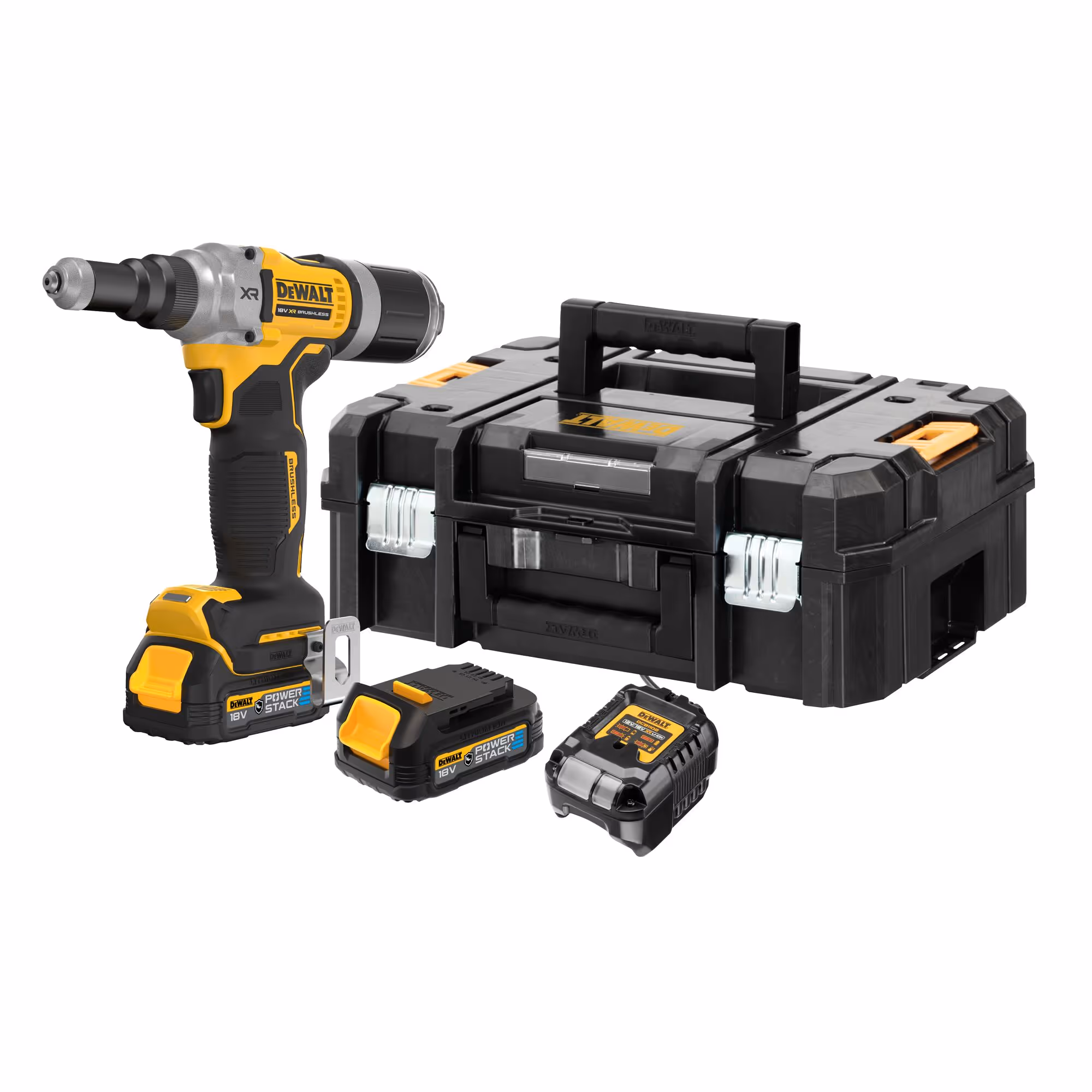 Riveteuse XR 18V 1.7Ah Li-Ion Brushless 6.4 mm - POWERSTACK renforcée