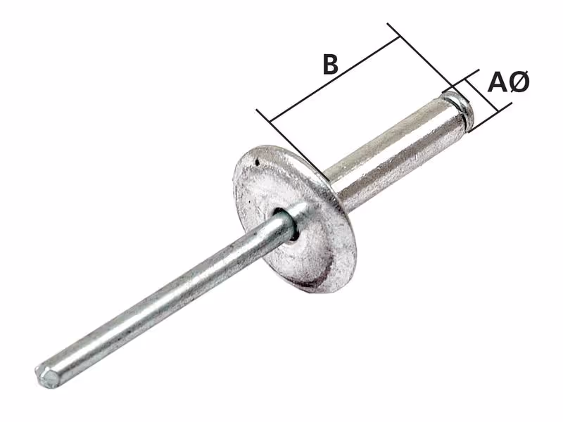 Rivets pop 4.8 x 10mm - Vendu par 100