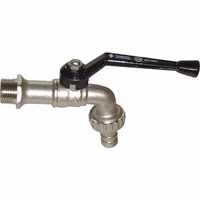 ROBINET 1/4 TOUR 15RN ENTREE 1/2" 15X21 AVEC NEZ CANNELE TUYAU 15 MM