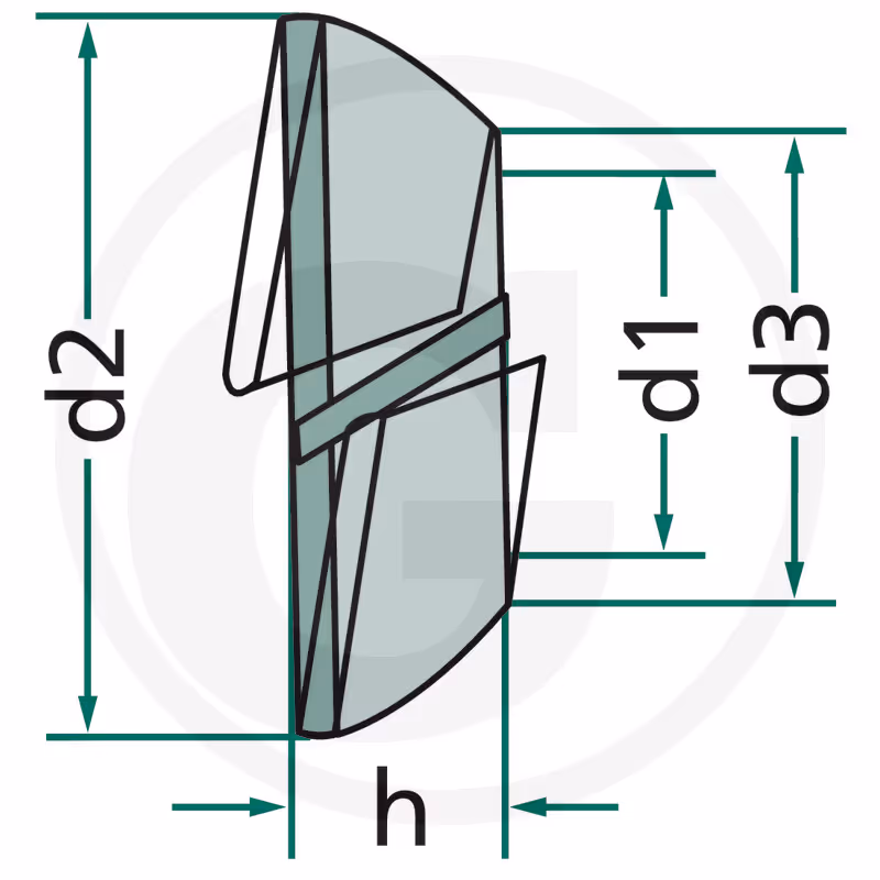 Rondelle conique fendue M12
