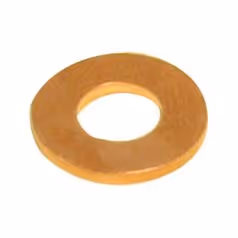 Rondelle cuivre, Dia. int. 10mm x Dia. ext. 21mm x Épaisseur 2mm - Vendu par 10 - adaptable sur tracteurs Massey Ferguson, Landini, Long - ref 70251284