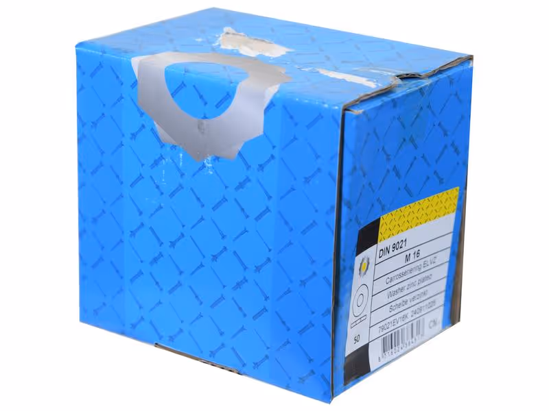 Rondelle, Ø int.: 16mm, Ø ext.: 50mm, Épaisseur: 3mm (DIN or Standard No. DIN 9021) - Vendu par 50