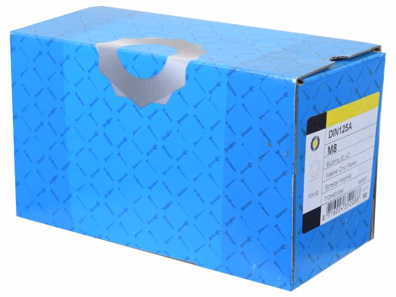 Rondelle, Ø int.: 8mm, Ø ext.: 16mm, Épaisseur: 1.6mm (DIN or Standard No. DIN 125) - Vendu par 1000