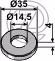Rondelle Ø35x4xØ14,5 Agromec 3004962