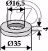 Rondelle Ø35x4xØ16,5 Agrimaster 3000182