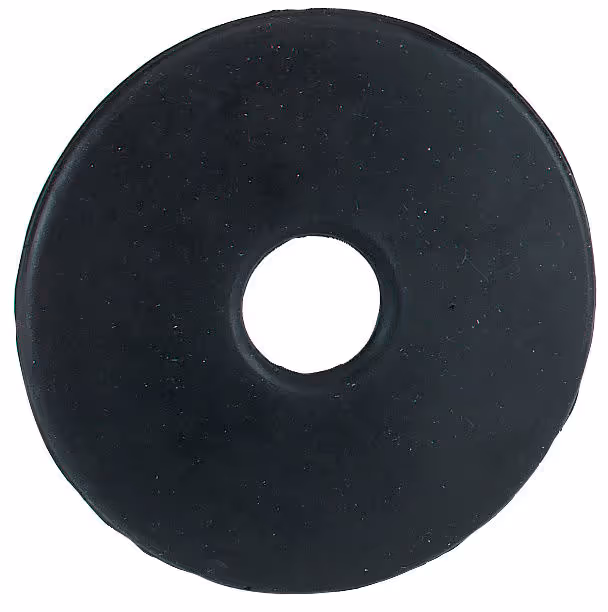 Rondelles de mors caoutchouc noires, 9 cm