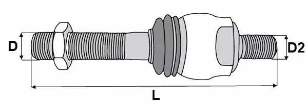 Tête de rotule axiale