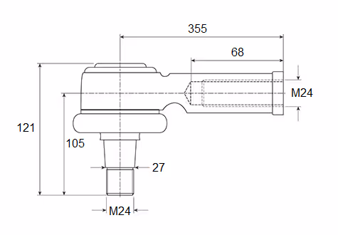 Rotule de direction Caterpillar M24x1.5 D L355 mm 19622087