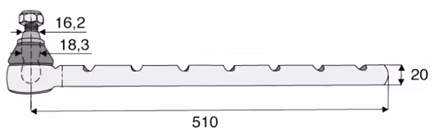 Rotule de direction Fiat Ø20 L510 mm 5085085