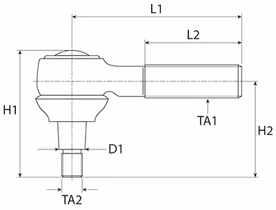 Rotule de direction Ford 11/16'' G L100 mm 81802867