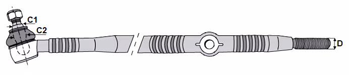 Rotule de direction Ford 3/4'' D L810 mm C5NN3308E