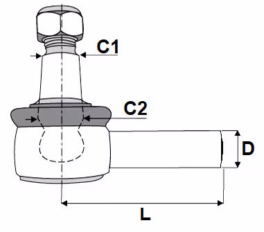 Rotule de direction Ford Ø23.8 L122 mm C5NN3304T