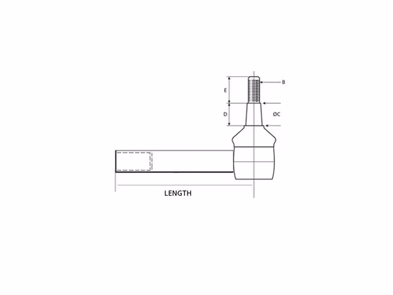 Rotule de direction, Longueur: 95mm - ref Cham37094