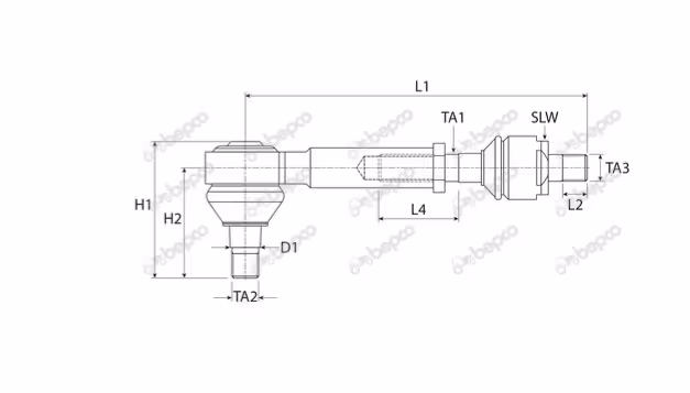 Rotule de direction + rotule axiale droite Manitou 745160