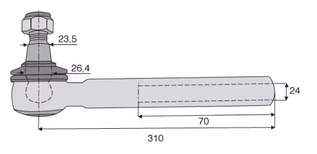 Rotule de direction Same M24x1.5 D L310 mm 0.900.0107.7