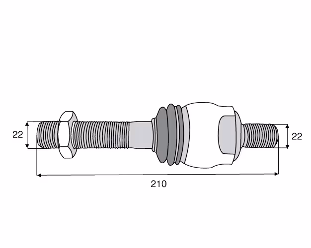 Rotule de direction Valtra M22x1.5 D L210 mm 31798520