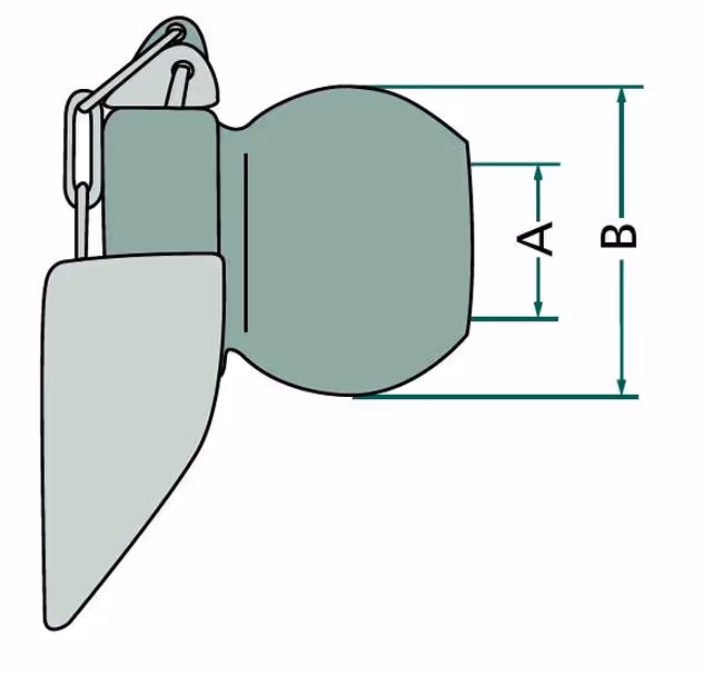 Rotule attelage inférieure à oreille adaptable Cat.3/2 28 mm