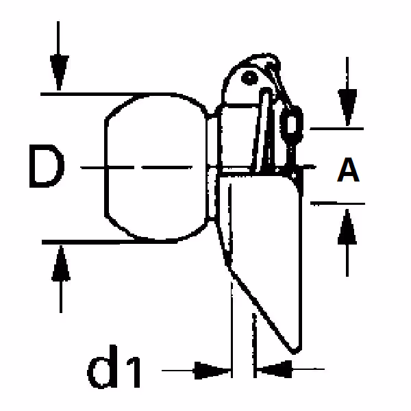 Rotule attelage inférieure à oreille adaptable Cat.3/3 37.3 mm