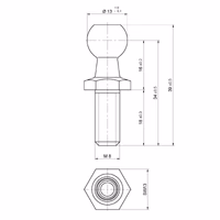 ROTULE POUR CAGE E34 D13 M8