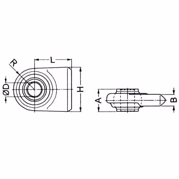 Rotule queue plate Ø22mm