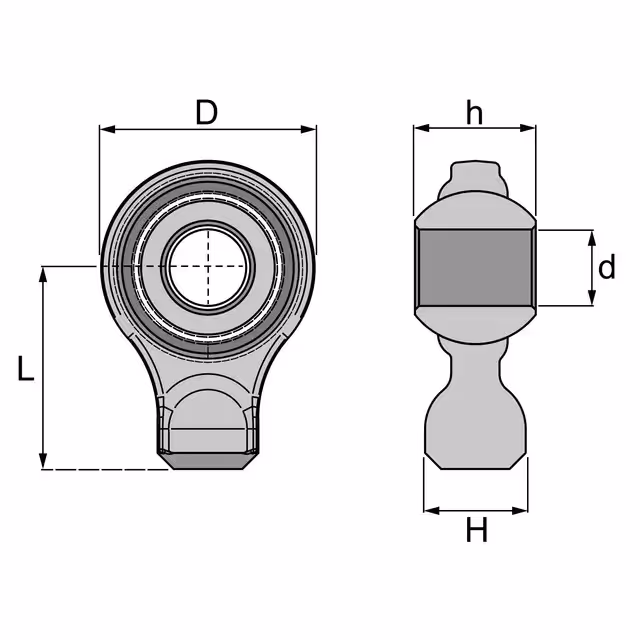 Rotule à souder 20.2 mm à queue ronde