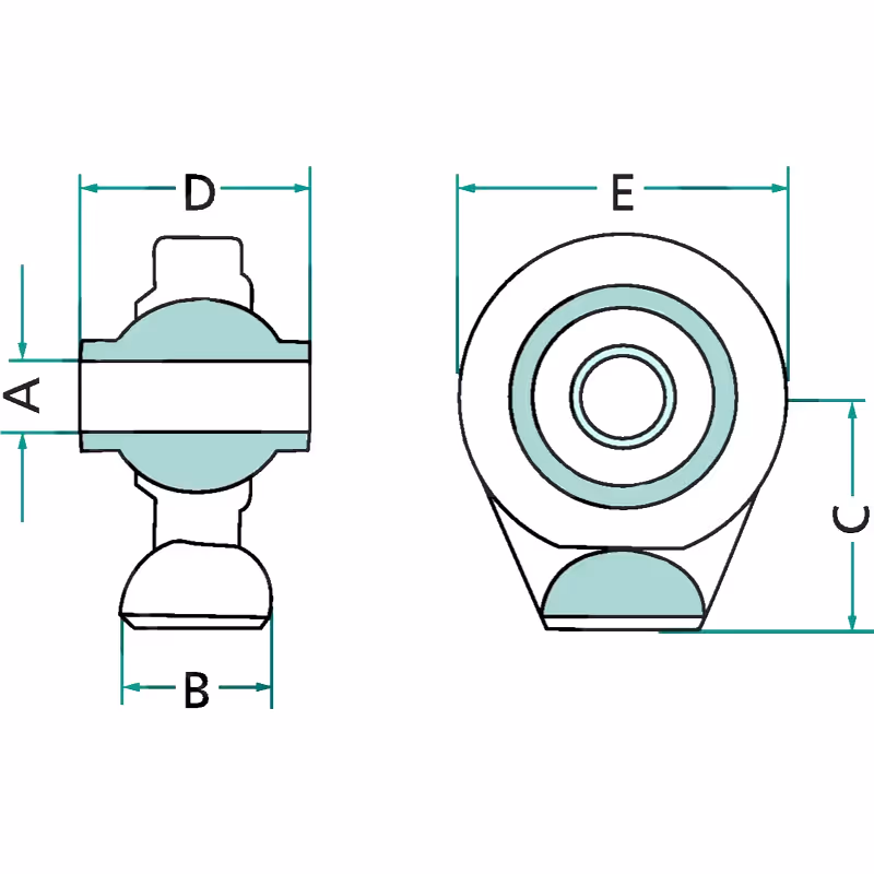 Rotule attelage à souder à queue ronde adaptable Cat.1 19,4 mm