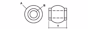 Rotule troisieme point Cat3/3 Diam60 x 31.8 - 51