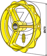 Roue cambridge Vaderstad 470mm 301002 Adaptable