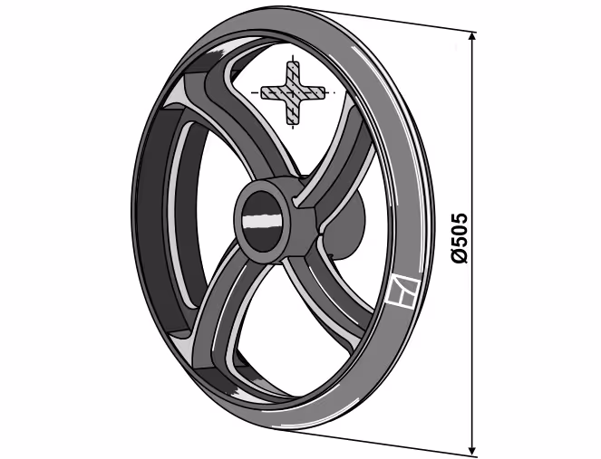 Roue cambridge Quivogne 505mm RFT50703 Origine