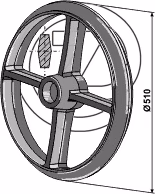 Roue cambridge 510mm Adaptable