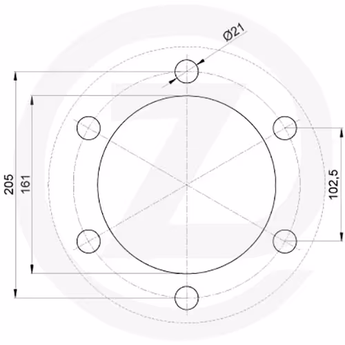 Roue complete fenaison 6 plis - ø 22.5 - 16 x 650 - 8 lignes