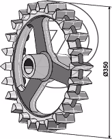 Roue cambridge Crosskil 350mm Adaptable