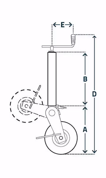 Roue Jockey 1200 Kg 